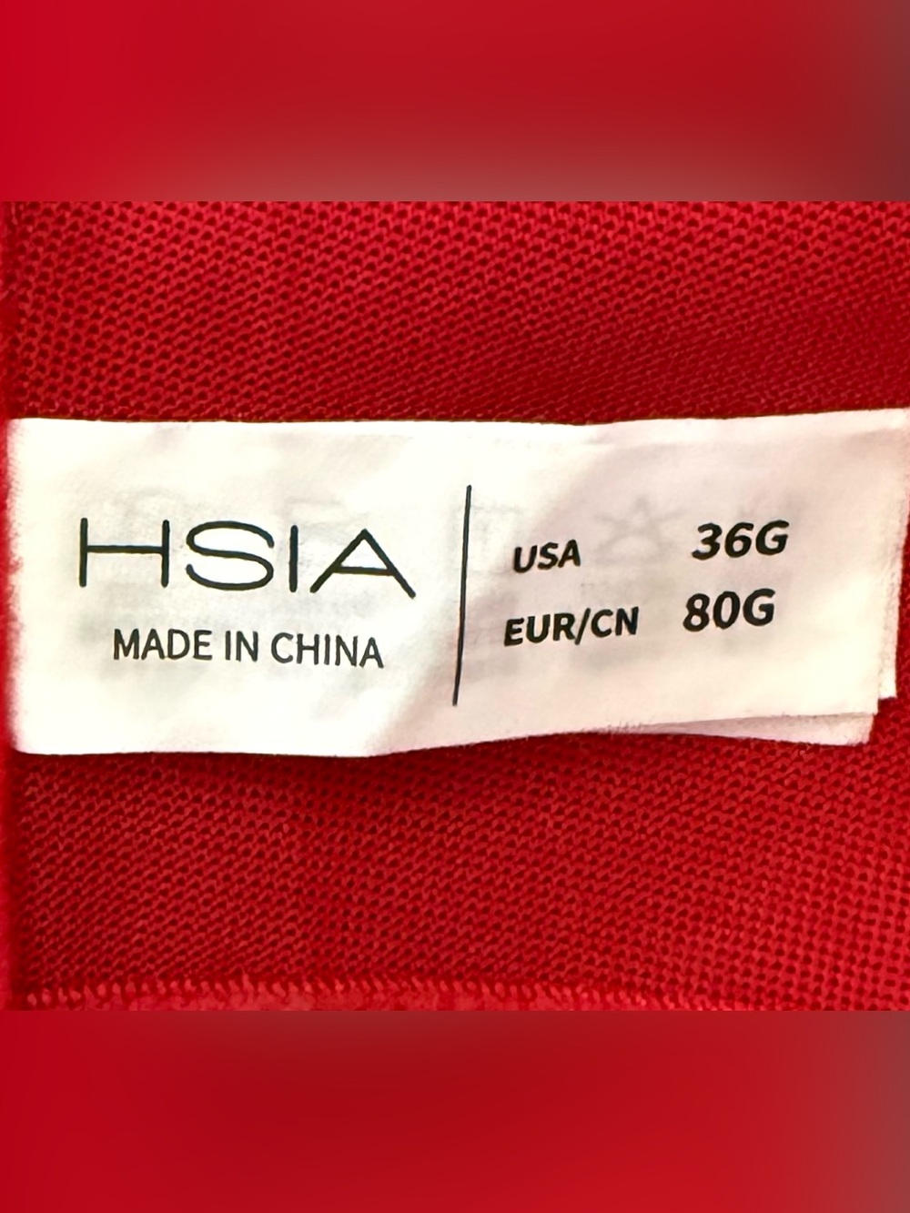Red Women’s HSIA unlined Minimizer bra 36G